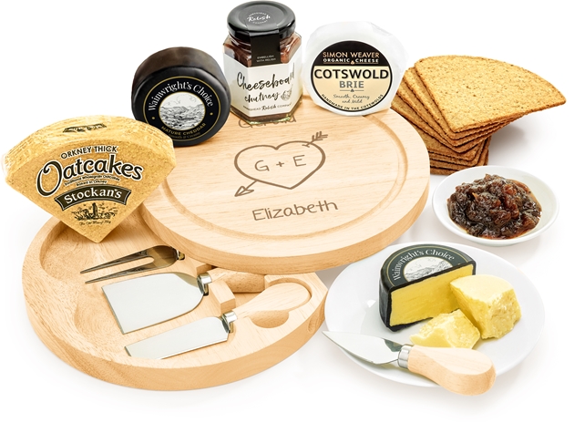 Anniversary & Wedding Personalised Cheese Board Selection Gift Set